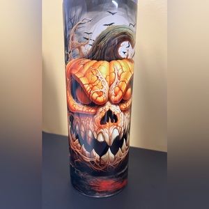 20oz skills tumbler Halloween pumpkin scary